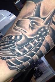 великий чорний сірий стиль єгипетської статуї татуювання візерунок