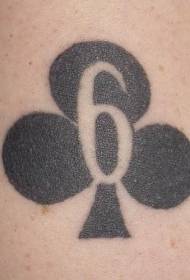 crni šljivi simbol tetovaža uzorak