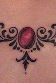 immagine di tatuaggio tribale rosso gemma ben ordinata 156616 - modello di tatuaggio a forma di libellula rossa colorata a braccio maschile