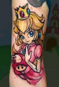 Aquarell Cartoon Tattoo: 9 Sätze vu Cartoon Style Waasserfaarf Tattoo Designs