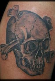 Модел на тетоважа со коски од црна пепел