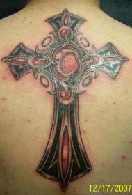 Gems Cross Tattoo Pattern