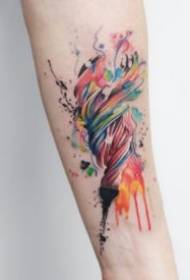 9 Zhang Shui kleuren kreative prachtige lytse frisse tatoeaazjefoto's