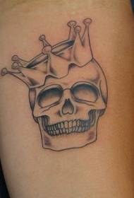 Crown skull Black Tattoo Model