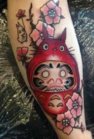 Model de tatuaj cu ouă roșii amurg pe un set de brațe