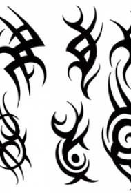 manoscritto tatuaggio creativo totem squisita linea nera schizzo