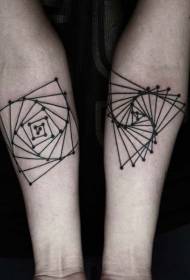 qo'l hipnotik qora geometrik zarb naqsh