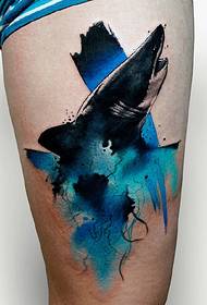 akuarela koloreko tatuaje tatuaje abstraktu multzoa