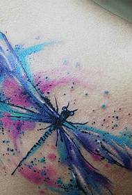 një grup tatuazhesh tatuazhesh që lëvizin me bojëra uji shumë të shkuara