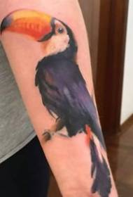 eng Grupp vu schicke donkelen Aquarell Tattoo Musteren