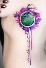 збир на мали дизајни свежа боја со тетоважа со мастило во боја на вода 9 анг