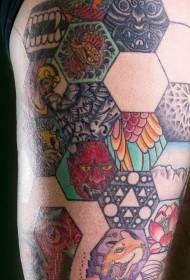 Motivi geometrici del tatuaggio con una varietà di disegni geometrici del tatuaggio
