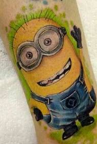 Liten gul man tatuering mönster