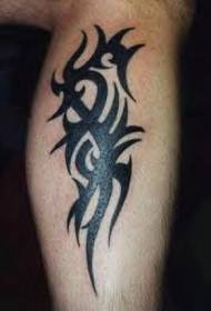 klasisks melns cilts logo teļa tetovējums