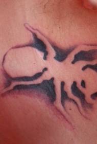 patrón de tatuaje de hormiga blanco y negro personal
