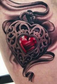 Πόδια ρεαλιστική κόκκινο αγάπη μενταγιόν εικόνα τατουάζ