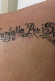 leđa crni talijanski uzorak tetovaža
