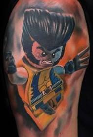 interesting tattoo fun full of LEGO toy tattoo pattern