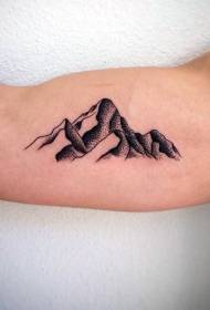černá uvnitř černého bodu thorn mountain tattoo pattern