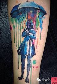 a set of splash ink watercolor tattoo works