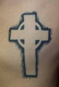 Motif de tatouage silhouette croix celtique