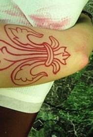 brazo apéndice símbolo rojo tinta tatuaje patrón