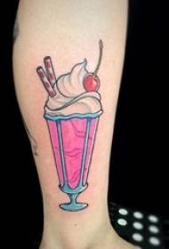 ilustrações de tatuagem de sorvete, muitos esboços de tatuagem pintados Pequeno padrão de tatuagem literária fresca