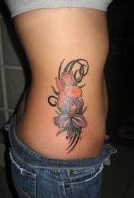 bel i bukur model lule tatuazhi hibiscus