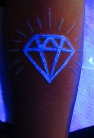 Pattern di tatuaggi di diamanti fluorescenti invisibili