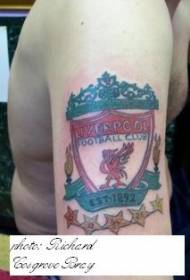 Liverpool football Club chizindikiro chizindikiro mtundu wa tattoo