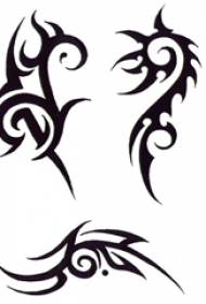 Crna crta koja prikazuje kreativan izuzetan rukopis Totem Tattoo