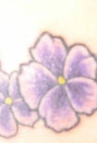 corak tatu hibiscus berwarna perang