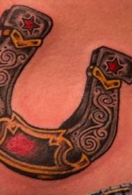 χρώμα μέσης κόκκινο αστέρι πέταλο μοτίβο τατουάζ