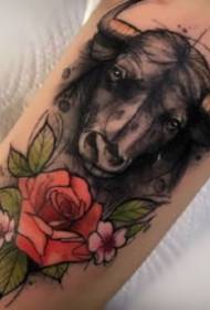 tatuaggio di inchiostro splash Animali inchiostro scuro stile europeo e americano acquerello Modello di tatuaggio