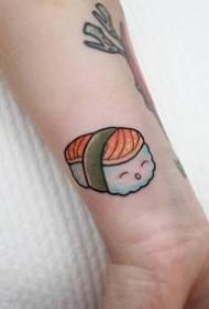 patró de tatuatge petit petit: va pintar el patró de tatuatge de sushi petit i més bonic