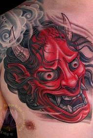 tatuaggio Prajna maschile prepotente al petto