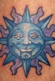 Pattern di tatuaggi di u sole blu