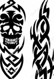 Black Line Creative Domineering Napakagandang Manuscript ng Totem Tattoo