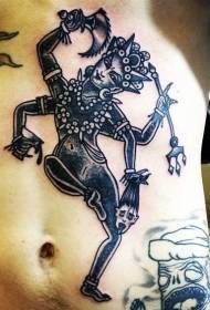 Abdomen creepy wechiHindu mwari tattoo