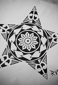 Pentagram Totem Book tattoo