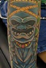 Braccio blu indiano Wind Totem Tattoo Pattern