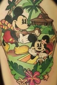 večkrat poslikana skica akvarela literarno simpatična klasična Disneyjeva risanka tatoo