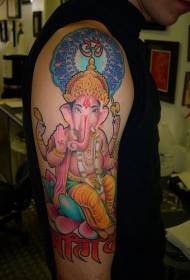 плечовий колір татуювання татуювання бога індійського слона