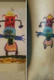 қыздардың білектері градиентпен қарапайым дерексіз сызықтарға боялған мультфильм татуировкасы суреттері