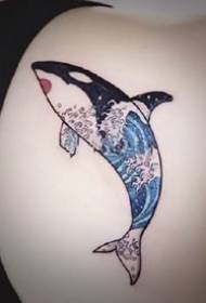 a very beautiful set of water-colored small fresh tattoo designs