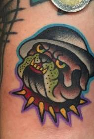 Bulldog tatoveringsskole Varietet Baile dyretatovering bulldog tatoveringsmønster