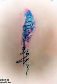 tattoo ນັກຮົບເກົ່າຮູບແບບ tattoo ສີ featheror