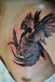 Këscht schwaarz Hunn Tattoo Muster