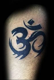 Patrón de tatuaxe de personaxe negra hindú