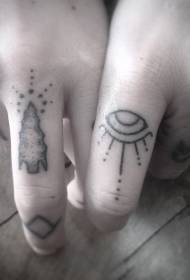 dito semplice tribù nera Modello di tatuaggio simbolo